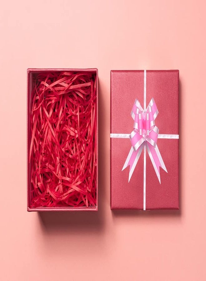 ABTOLS 60 Pieces Large Father's Day Pull Bows for Gift Wrapping, Birthday Gift Wrap Ribbon Pull Bows for Gift Basket Red Pink Present String Bows Ribbon Pull Bows for Presents, Wedding Baskets Decoration - Image 4